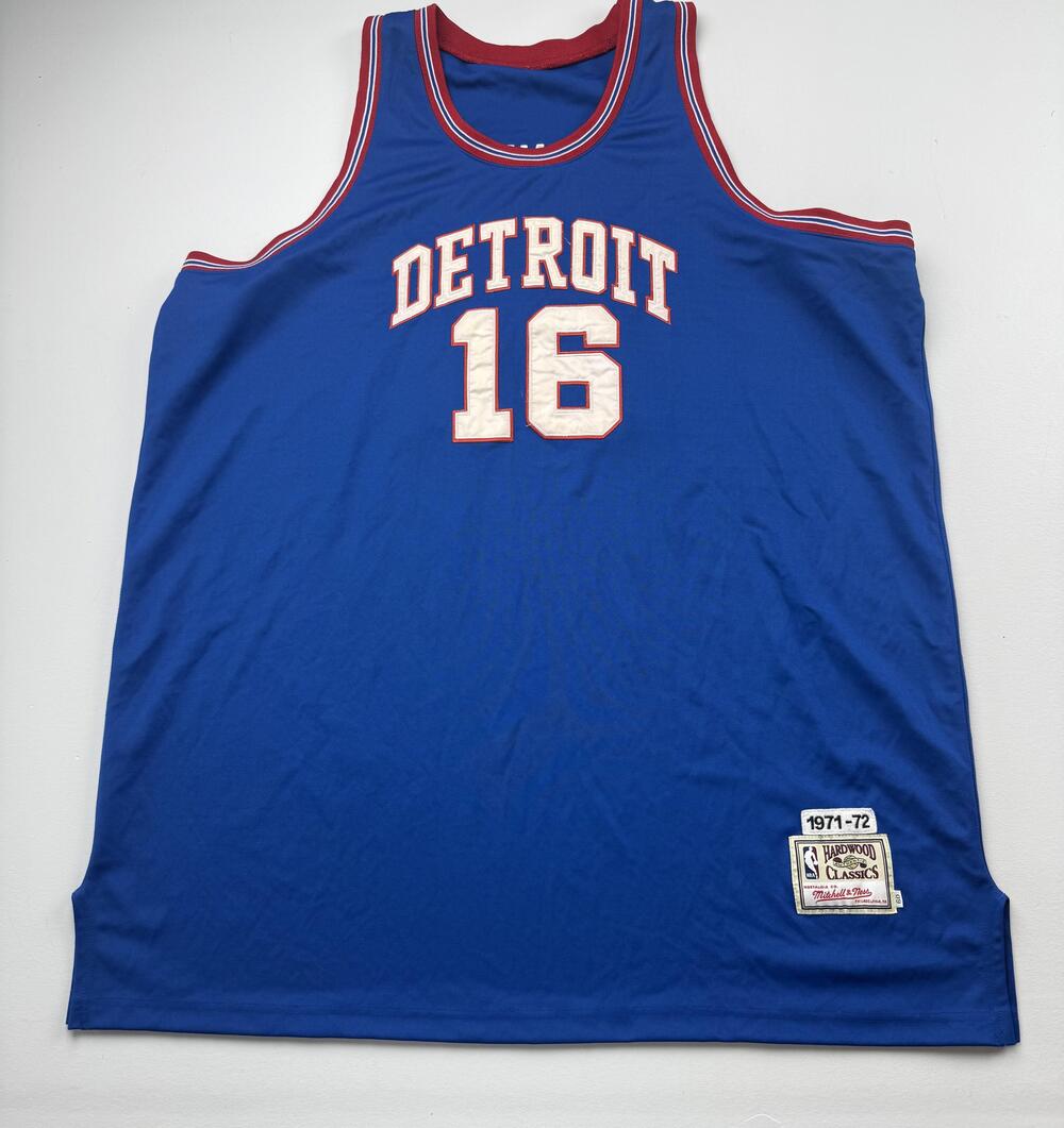 Vintage Detroit Pistons Jersey Mens 60 Basketball Bob Lanier 16 Mitchell & Ness
